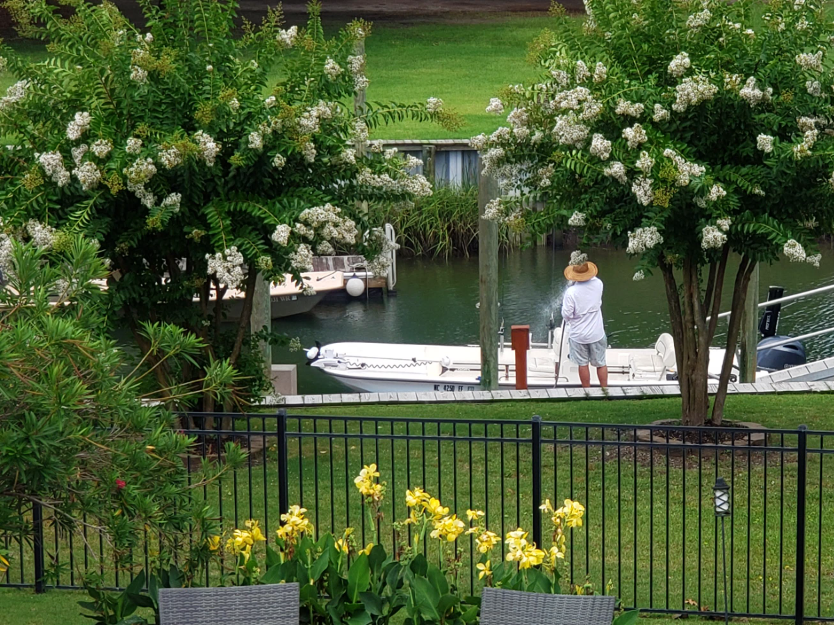 Backyard dock on the Intracoastal Waterway in Hampstead